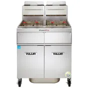 Vulcan 2TR45AF PowerFry3 Gas 90-100 lbs 2 Unit Fryer System w/ Solid State Analog Controls 1 image
