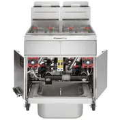 Vulcan 2TR45AF PowerFry3 Gas 90-100 lbs 2 Unit Fryer System w/ Solid State Analog Controls 2 image