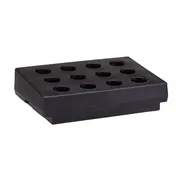 Cambro CR12110 Cutlery Rack, 12-Compartment Black Polyethylene Organizer, 33" L x 22-3/4" W x 9" H 1 image