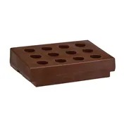 Cambro CR12131 Cutlery Rack, 12-Comp Organizer, 33"L x 22-3/4"W x 9"H, Dark Brown Polyethylene 1 image