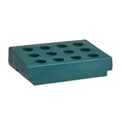 Cambro CR12192 Cutlery Rack, 12-Compartment Granite Green Polyethylene, 33"L x 22-3/4"W x 9"H 1 image