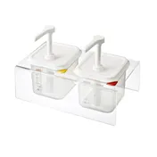 Carlisle 01361 Dispenser Set, 2-Piece 1/6 GN 2.1 qt, 15" x 8-7/8" x 7-5/8" Pump with Shutoff - 2/Set 1 image