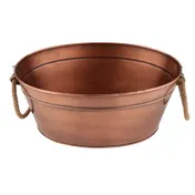 GET BT-1712-ACPR Beverage Tub - 3 Gal., 15-1/2" x 11-1/2", 6.75" Deep, Oval, Copper/Steel 1 image