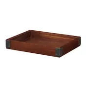 GET WB-1292WD-W Urban Renewal Display Box, 12" x 9" x 2"H, Walnut, Rectangular, Stackable 1 image