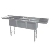 GSW USA SE15153DB Three Compartment Sink 1 image