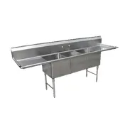GSW USA SE16203D24 Three Compartment Sink, 96-3/8"W X 26"D X 45"H 1 image