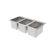 GSW USA SH10143DDI Drop-In Sink with No Deck, Three Compartment 1 image