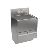 Krowne AL24-24 24" Alchemy Series Underbar Ice Bin/Cocktail Unit, Cabinet Base - 92 lbs 1 image