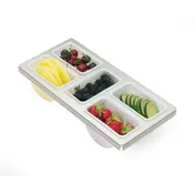 Krowne KR-604 Garnish Tray, Fits 8" Ice Bin, 5 Pint Cups, Tray Preserves Ice, 5 Compartments 1 image
