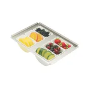 Krowne KR-605 Drop-In Garnish Tray, Fits 12" Ice Bin, Six 1-Pint Containers, Flush Design Keeps Cool 1 image