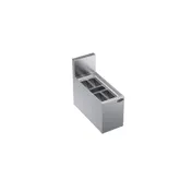 Krowne KR19-MG8 Garnish Bar, 8" x 18-1/2", 5 Cups + Pint, Ice Bin, 1" Drain, Stainless Steel, NSF 1 image