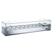 Coldline CTP80SG - 80" Steel Countertop Salad Bar, 9 1/3-Size Pan Capacity, 33-41°F Temp Control, 115V 60" Cord 1 image