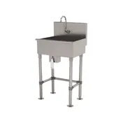 Advance Tabco 19-FM-23KV 23" Freestanding One-Station Hand Sink without Faucet-Single Knee Valve 1 image