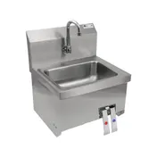 John Boos PBHS-W-1410-KV2APN 14" Wall Mounted Hand Sink w/Hands Free Faucet & Double Knee Valves 1 image