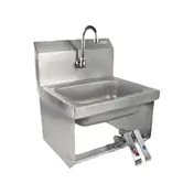 John Boos PBHS-W-1410-KV2MB-X 17" Wall Mounted Hand Sink w/Hands Free Faucet & Knee Valves-flyer 1 image