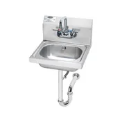 Krowne HS-4 15" Wall Mounted Hand Sink with Faucet & P-trap - 20 gauge 1 image