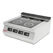 BakeMax BMPLS7IND020 (4) Burner Countertop Induction Range, Stainless Steel Construction With Glass Cooking Surface 1 image