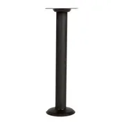 FLAT Tech BD2802A Dining Height Bolt Down Restaurant Table Base, 3" Dia. Column, 8" Top Plate, Steel, Black Powder Coat Finish 1 image
