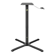 FLAT Tech CT2066 Adjustable Height KX36 Table Base, 36" Cross Base, Cast Iron, 3" Dia. Pneumatic Column 1 image