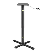 FLAT Tech CT2069 KX2230 Adjustable Height Cast Iron Restaurant Table Base, 22x30 Cross Base, 3 Dia. Pneumatic Column 1 image