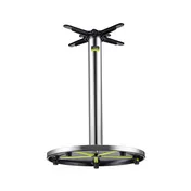 FLAT Tech CT4005 22" Round Dining Height Table Base, 3" Column, Cast Iron, 304 Stainless Steel Plated 2 image
