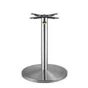 FLAT Tech CT4005 22" Round Dining Height Table Base, 3" Column, Cast Iron, 304 Stainless Steel Plated 1 image