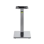 FLAT Tech CT4101 Dining Height 22" Square Cast Iron Table Base, 3-1/7" Dia Column, 304 Stainless Steel Plated 1 image