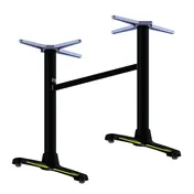 FLAT Tech CT4311 ST22 Dining Height 22" Double End Table Base, Aluminum, Black Powder Coat Finish 2 image