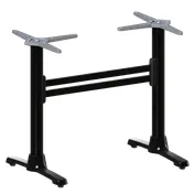 FLAT Tech CT4311 ST22 Dining Height 22" Double End Table Base, Aluminum, Black Powder Coat Finish 1 image