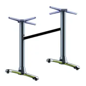 FLAT Tech CT4312 ST22 Dining Height 22" Double End Table Base, EP Coated Aluminum, Powder Coat Finish 2 image