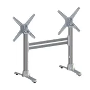 FLAT Tech CT4313 ST22 Dining Height 22" Double End Table Base, Aluminum, Polished Finish 1 image