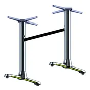 FLAT Tech CT4314 ST22 Dining Height 22" Double End Table Base, Aluminum, Black Finish 2 image