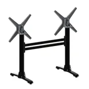 FLAT Tech CT4314 ST22 Dining Height 22" Double End Table Base, Aluminum, Black Finish 1 image