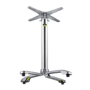 FLAT Tech CT4330 Aluminum Sx26 Dining Height Table Base, 26" Cross Base, Polished Finish 2 image
