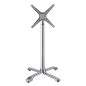 FLAT Tech CT4333 Bar Height SX26 Table Base, 26" Cross Base, Aluminum, Polished Finish 1 image