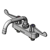 T&S Brass 5F-4CWX06 Equip Workboard Faucet, 4" Oc Deck Mount, 6" Swing Nozzle 1 image