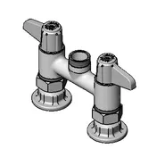 T&S Brass 5F-4DLS00 Equip Base Faucet, Swivel, 4", Less Nozzle, Deck Mount 1 image
