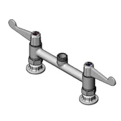 T&S Brass 5F-8DWX00 Equip Faucet, Swivel, 8", Deck Mount, Pedestal, Less Nozzle 1 image