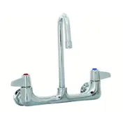 T&S Brass 5F-8WLX03 Equip Faucet, 8" Centers, Wall Mount, 3" Rigid Gooseneck 1 image