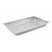 Winco SPJH-102 2 22 Gauge 1/2" Full Size Solid Anti-Jam Steam Table Pan / Hotel Pan 1 image