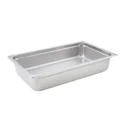 Winco SPJH-104 22 Gauge 4" Full Size Steam Table Pan / Hotel Pan  1 image