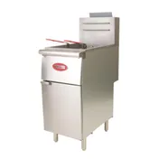 Hubert 67757 15" Floor Model Gas Deep Fryer Full Pot Propane, 40 Ibs, 90.000 BTU, Stainless Steel 1 image