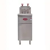 Hubert 79845 15" Floor Model Gas Deep Fryer, Full Pot, Liquid Propane, 50 Ibs, 120.000 BTU 1 image