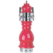 Micro Matic CT100-2 Bar Draft Beer Tower, 7-3/8" Dia x 24-3/8" H, Ceramic Air-Cooled 2 Brass Faucets 1 image