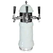 Micro Matic CT200-3 Beer Tower, Countertop Air-Cooled Ceramic 7-3/8" Dia x 21-3/8" H, 3 Brass Faucets 1 image