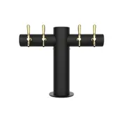 Micro Matic METRO-T-4MBKR T Tower, 4-Tap Dispenser, Glycol Cooled, Matte Black, KoolRite, 12" W 1 image