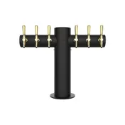 Micro Matic METRO-T-6MBKR T Tower, Countertop Glycol-Cooled Beer, 6-Tap Black Matte, 48" 1 image