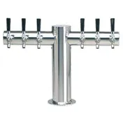 Micro Matic METRO-T-6PSSKR Beer Tower 24" x 16", Glycol Cooled, 6 SS Faucets, Finish, NSF Certified 1 image