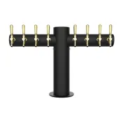 Micro Matic METRO-T-8MBKR T Tower, 8-Faucet Beer Tap, Countertop, Glycol, Black, 48" H, Kool Rite 1 image