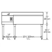 Eagle Group BM50-18L 50" Blender Station Underbar Ice Bin/Cocktail Station, Left Ice Bin 4 image